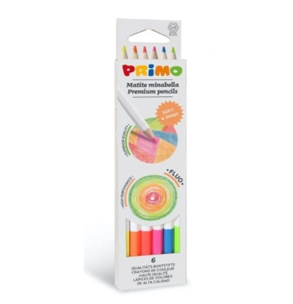 Pastelky Fluo, Primo, 6ks.