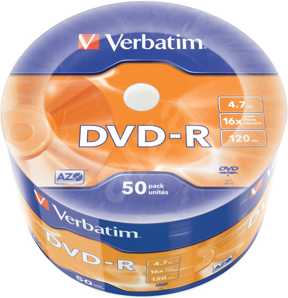 DVD-R AZO Verbatim 4,7GB, 50ks