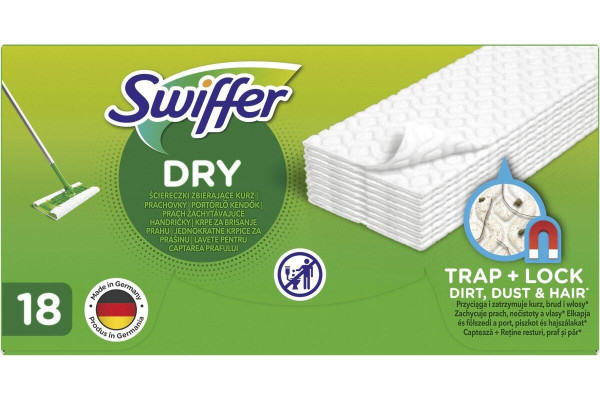 Swiffer Sweeper utěrky na podlahu suché, 18ks