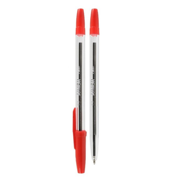 Pero kuličkové, jednorázové, barva červená.