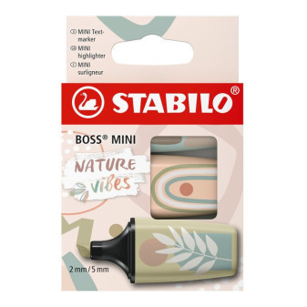 Popisovač zvýrazňovač Stabilo Boss MINI NATURE 2-5mm, zkosený, 6